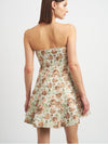 Kayla Brocade Mini Dress in Peach Combo