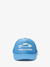 Trucker Hat in Liberez Les Sardines Sky Blue & White