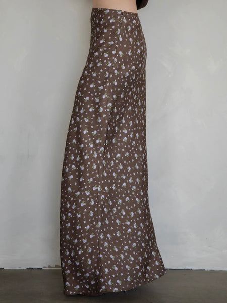 Aurora Skirt in Brown Floral