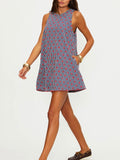 Caprina Mini Dress in Star Spangled Seas