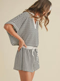 Step Into Stripes Set in White