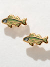 Bass Enamel Stud Earrings