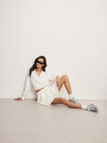 Air Soft Scuba Shorts in Cloud White