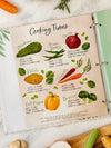 Gingham Recipe Binder in Beige