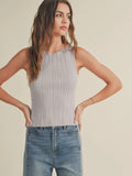 Rita Rib Tank in Grey Lilac