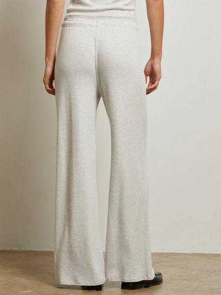 Maddie Waffle Drawstring Pant in Ash