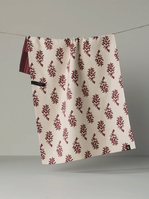 Festive Cranberry Luxe Kitchen Towel