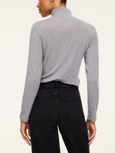 Cashknit Turtleneck Bodysuit in Lava Grey