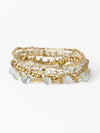 Hope Stretch Bracelet in Clear Glass