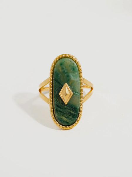 Dakota Stone Ring in Green