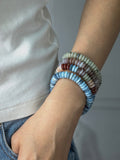 Marble Beaded Stretch Bracelet in Multi