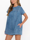 Claremont Dress in Stream Indigo