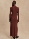Burnet Zip Knit Maxi Dress in Cinnamon