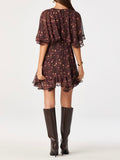 Lilah Dress in Eggplant Floral
