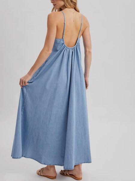 What's The Scoop Maxi Dress in Denim