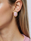 Dahlia Vintage Stone Earring in Rose