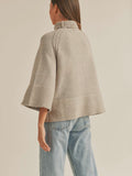 Wing Woman Sweater in Taupe Grey