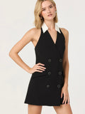 Perah Collared Dress in Black