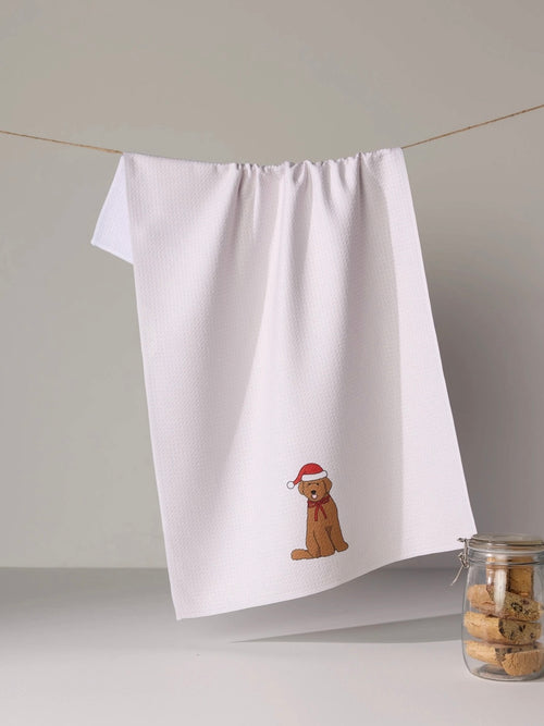 Merry Doodle Tea Towel