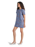 Ria Dress in Blue Multi