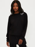 Devyn Oversized Sweatshirt in Boo Black