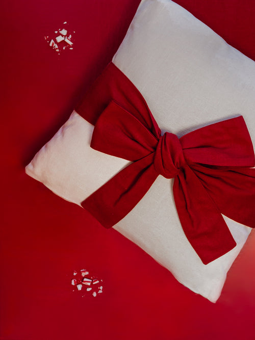 Red Bow Pillow