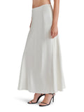 Jeannie Satin Maxi Skirt in Whisper