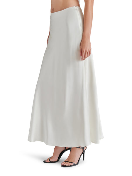 Jeannie Satin Maxi Skirt in Whisper