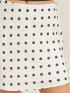 Do The Polka Mini Skirt in White
