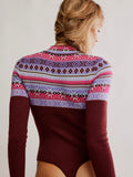 Winter Warmer Bodysuit in Maple Combo