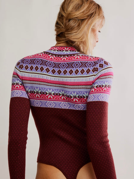 Winter Warmer Bodysuit in Maple Combo