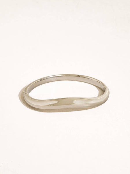 Mathieu Sculptural Bangle Bracelet in Silver