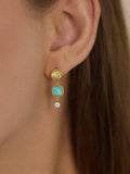 Liberté Drop Earrings in Green
