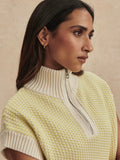Fowley Knit Top in Snow White & Limeade