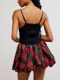 Tinsel Kiss Plaid Mini in Red Plaid