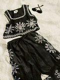 X RAILS Akira Top in Black Embroidery Linen
