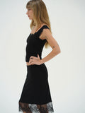 Cassidy Lace Ribbed Tank in Black