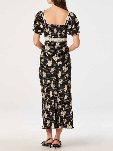 Kim Dress in Black Polka Dot