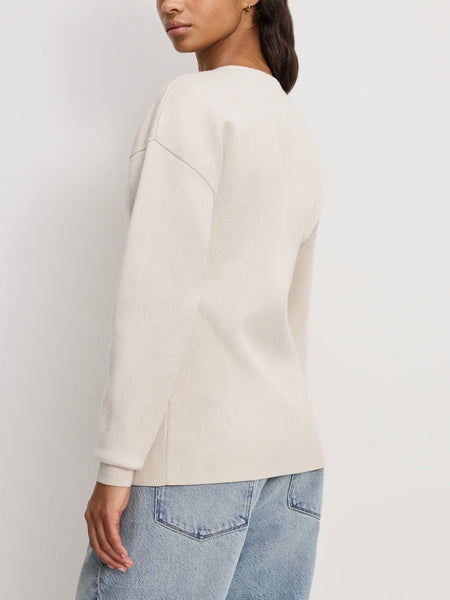 Exaggerated Sleeve Cardigan in Light Taupe