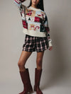 Holiday Whobie Whatty Sweater in Cream