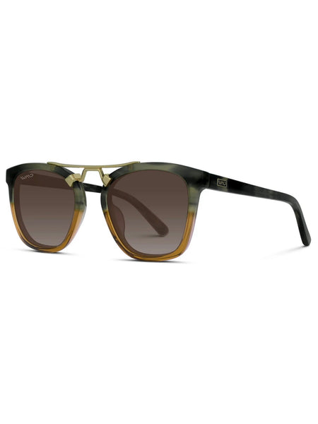 Demi Sunnies in Desert Sage & Brown