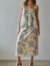 Freshly Picked Midi Skirt in Lemon Blue