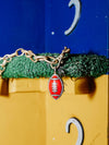 Etched Chain Football Necklace