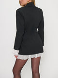 Josephine Blazer Dress in Black Suiting
