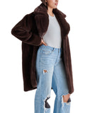 Emery Coat in Dark Brown
