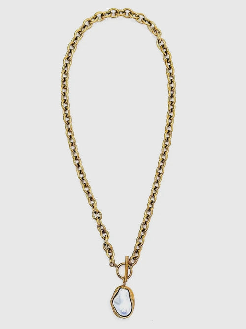 Cora Baroque Pearl Chain Necklace