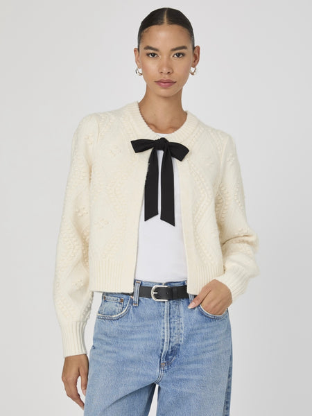 Aspen Knit Puffer in Cream Floral