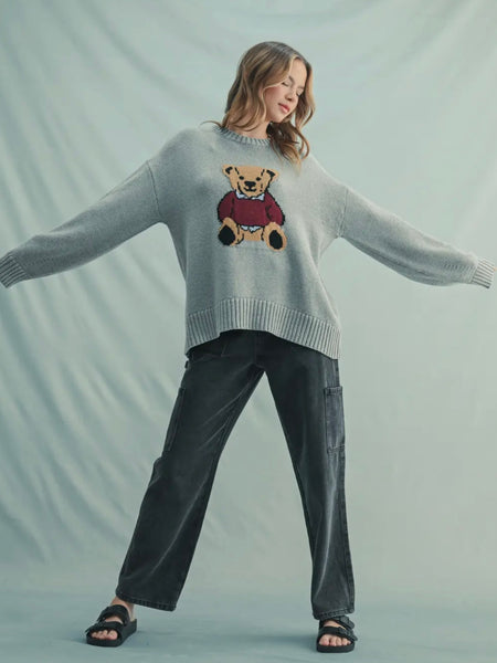 Mr. Bear Sweater in Grey