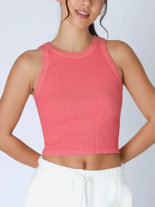 Vintage Vibes Tank in Flamingo