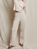 Holly Velour Wide Leg Pant in Sugar